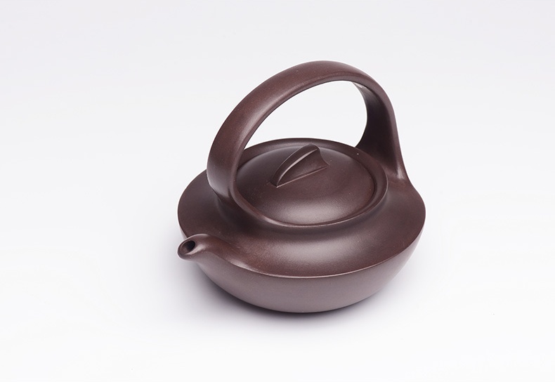 提梁精美紫砂壺，創(chuàng)意手工紫砂壺