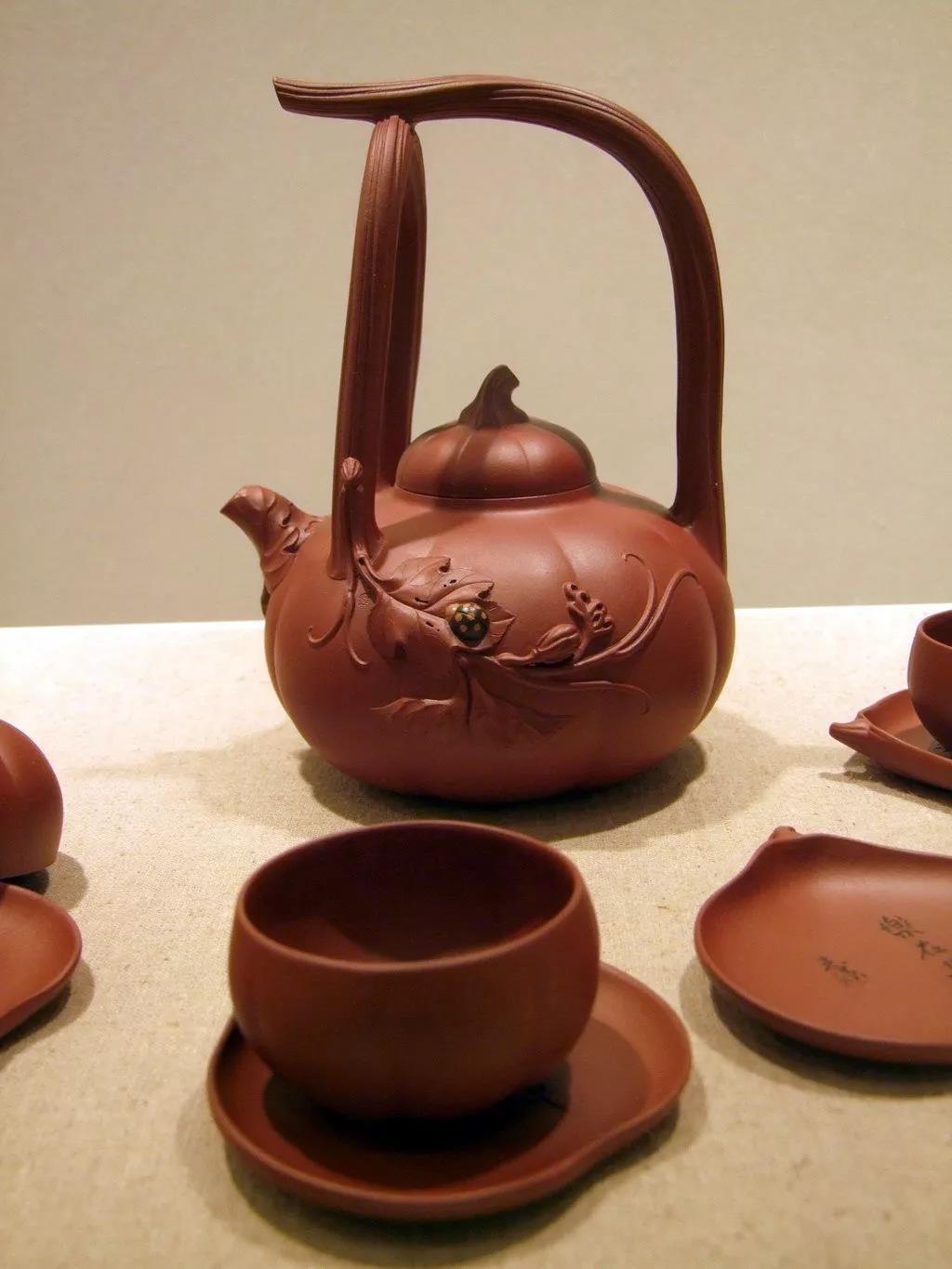 10種最美花器提梁壺，精美別致雕花紫砂壺!